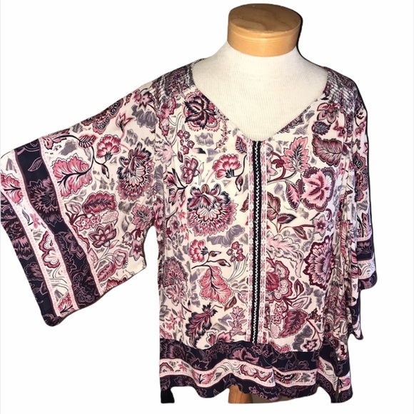 Democracy floral top med NWT - Picture 2 of 6